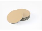 Sous-Verre rond en cuir beige café latte, set de 6