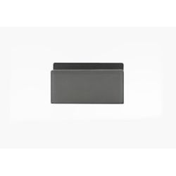 Porte lettres en cuir gris fer 