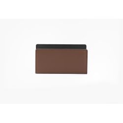 Porte lettres en cuir marron 