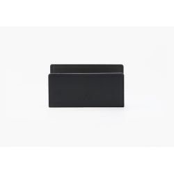 Porte lettres en cuir noir