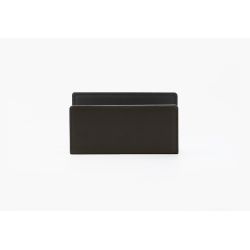 Porte lettres en cuir marron foncé
