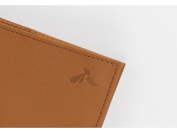 Porte-cartes "Luxe" tout cuir gold et bleu 8 Cartes - PM-018-01
