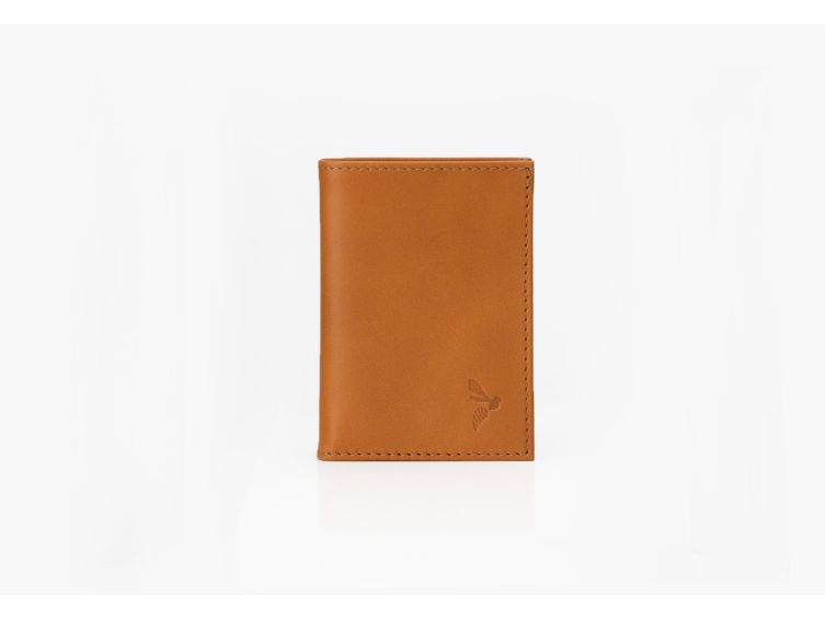 Porte-cartes "Luxe" tout cuir gold et bleu 8 Cartes - PM-018-01