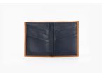 Porte-cartes "Luxe" tout cuir gold et bleu 8 Cartes - PM-018-01