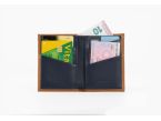 Porte-cartes "Luxe" tout cuir gold et bleu 8 Cartes - PM-018-01