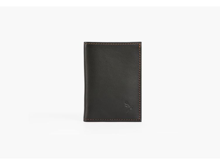 Porte-cartes "Luxe" tout cuir noir et gold 8 Cartes - PM-018-01
