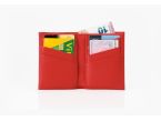Porte-cartes "Luxe" tout cuir rouge 8 Cartes - PM-018-01 