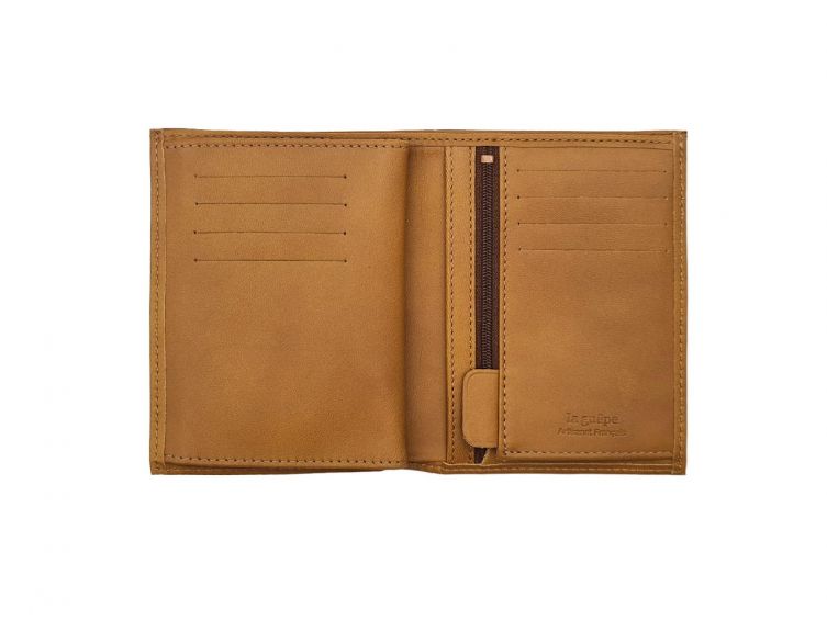 Portefeuille "Luxe" en cuir gold - 13 cm - PM-028-01