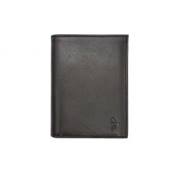 Portefeuille luxe en cuir noir - 13 cm - PM-028-01