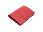 Portefeuille luxe en cuir rouge - 13 cm - PM-028-01