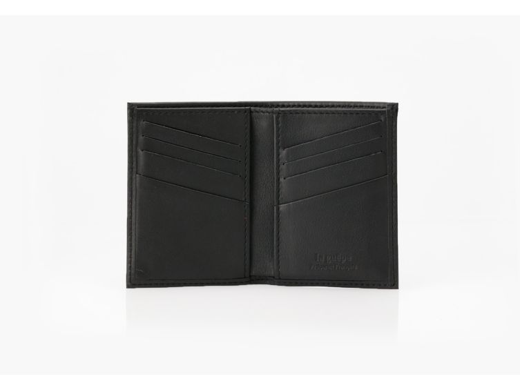 Porte-cartes "Luxe" tout cuir noir 8 Cartes - PM-018-01 