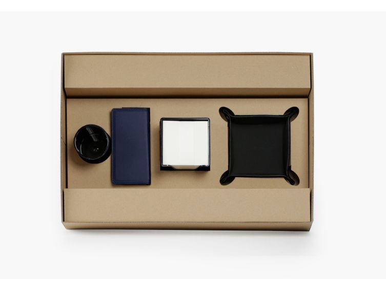 Coffret de bureau en cuir bleu SM 5034 + PC+VP+CB+PL + coffret