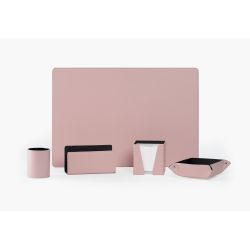 Coffret de bureau en cuir rose SM 5034 + PC+VP+CB+PL + coffret