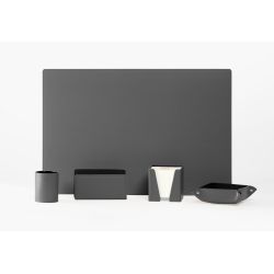 Coffret set bureau cuir extra-confort 60cm gris