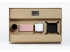 Coffret set bureau cuir extra-confort 60cm rose