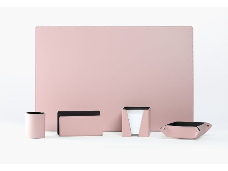 Coffret set bureau cuir extra-confort 60cm rose