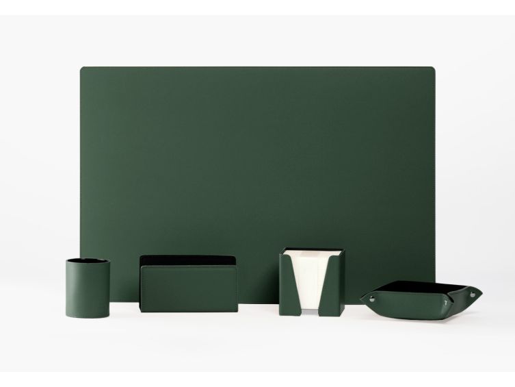 Coffret set bureau cuir extra-confort 60cm vert