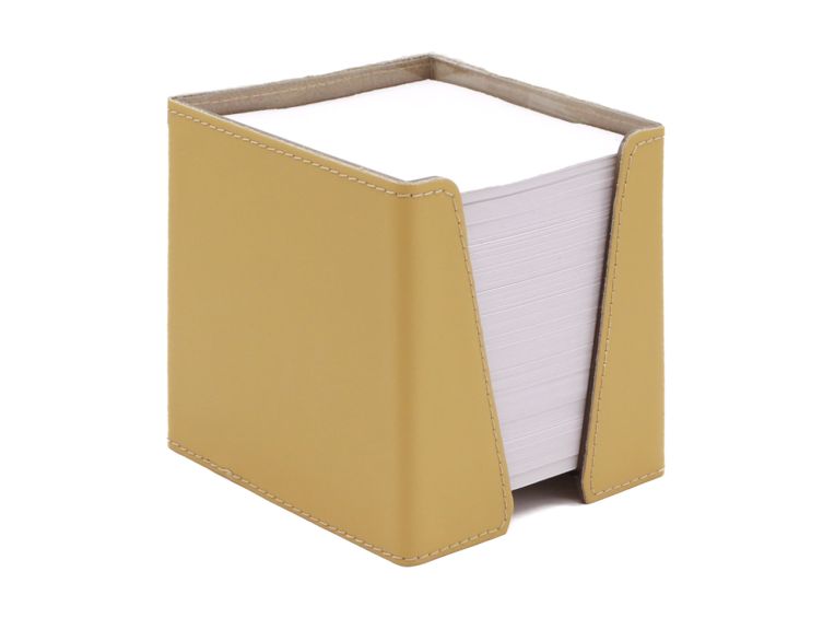 Coffret accessoires bureau cuir beige