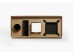 Coffret accessoires bureau cuir gold