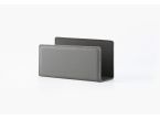 Coffret accessoires bureau cuir gris
