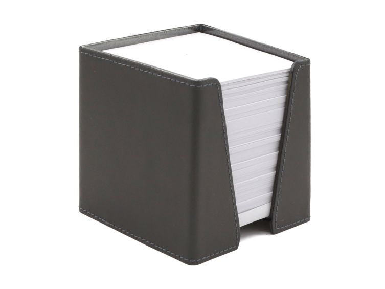 Coffret accessoires bureau cuir gris