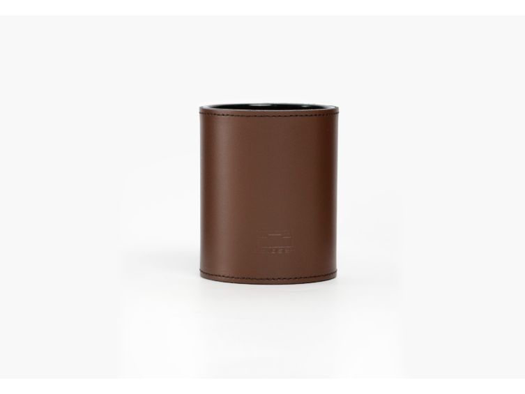 Coffret accessoires bureau cuir marron