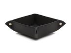 Coffret accessoires bureau cuir noir