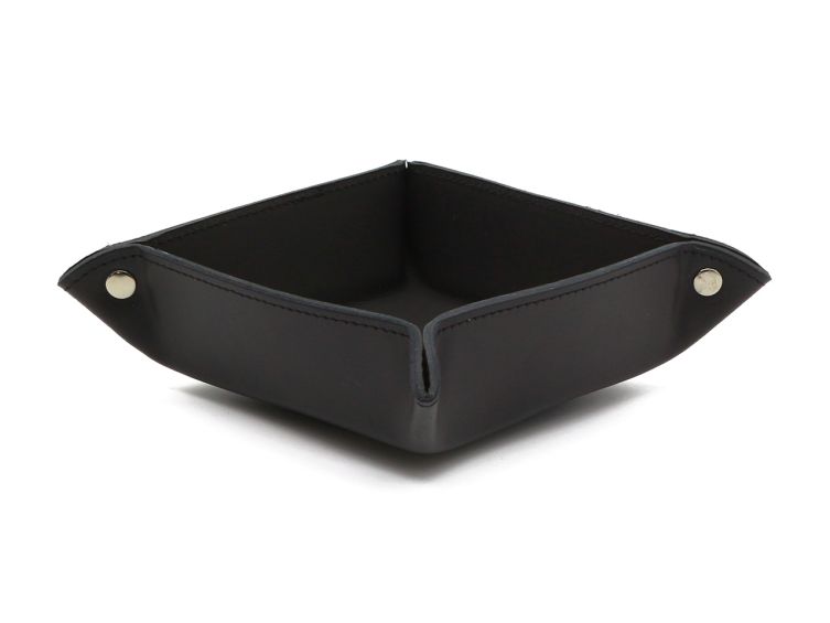 Coffret accessoires bureau cuir noir