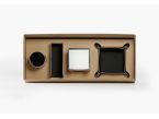 Coffret accessoires bureau cuir rose
