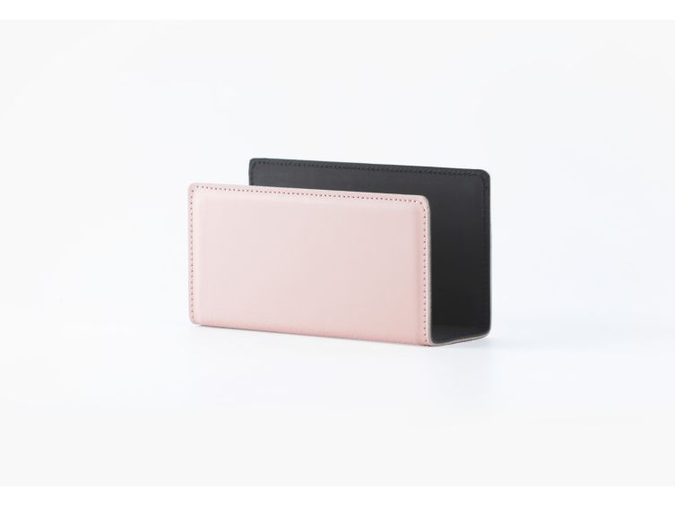 Coffret accessoires bureau cuir rose