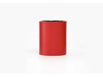 Coffret accessoires bureau cuir rouge