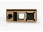 Coffret accessoires bureau cuir vert