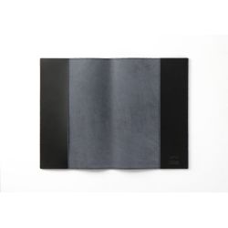 Protège agenda 17.5x9.5 en cuir noir