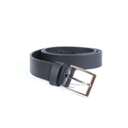 Ceinture cuir noir boucle rectangulaire très sobre 4051