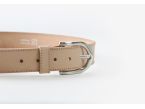 Ceinture cuir nude, boucle fer à cheval - 8029
