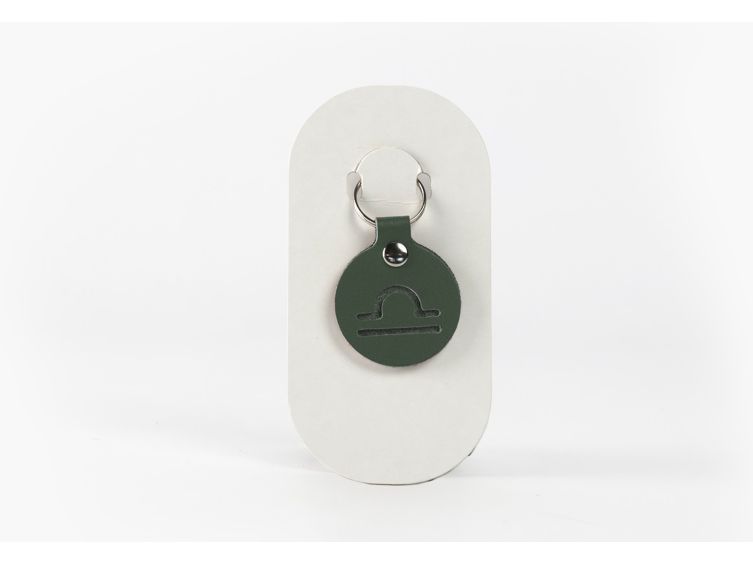 Porte-clé en cuir Rond - Signe Zodiaque -