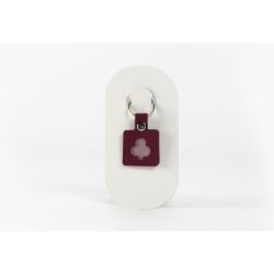 Porte-clé en cuir Carré Trèfle - 03-023-01