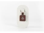Porte-clé en cuir Carré Trèfle - 03-023-01