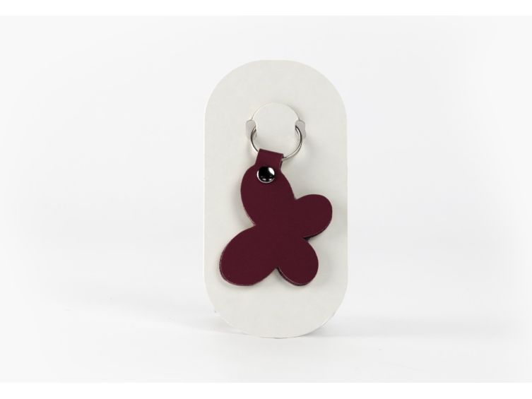 Porte-clé en cuir Papillon - 03-028-01