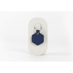 Porte-clé en cuir Hexagone - 03-034-01