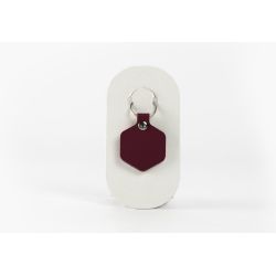 Porte-clé en cuir Hexagone - 03-034-01