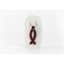 Porte-clé en cuir Poisson Ichtus - 03-039-01