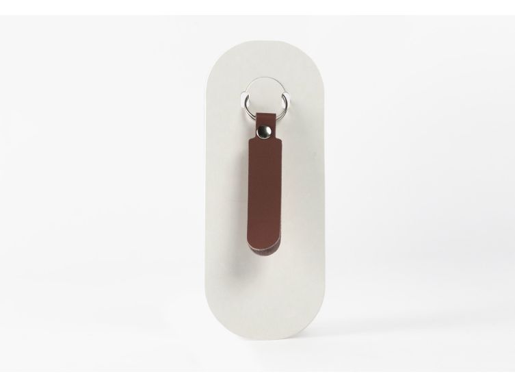 Porte-clé en cuir Lanière Arrondie - 03-044-01