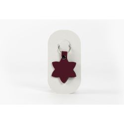 Porte-clé en cuir Fleur - 03-054-01