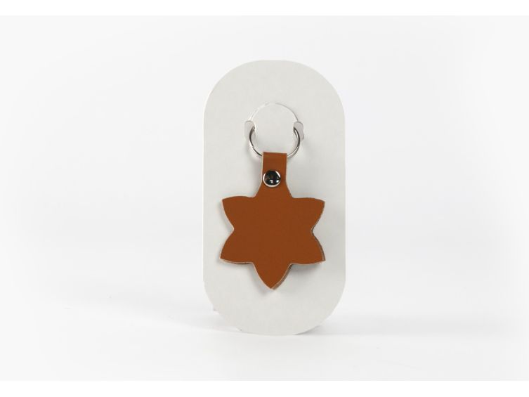 Porte-clé en cuir Fleur - 03-054-01