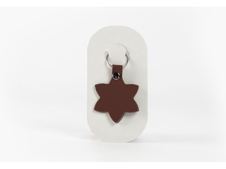 Porte-clé en cuir Fleur - 03-054-01