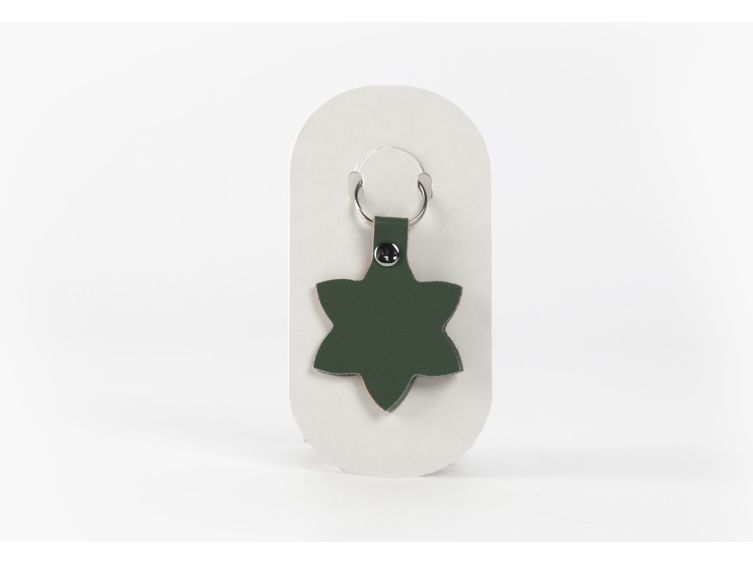 Porte-clé en cuir Fleur - 03-054-01