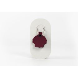 Porte-clé en cuir Coquille St Jacques - 03-056-01