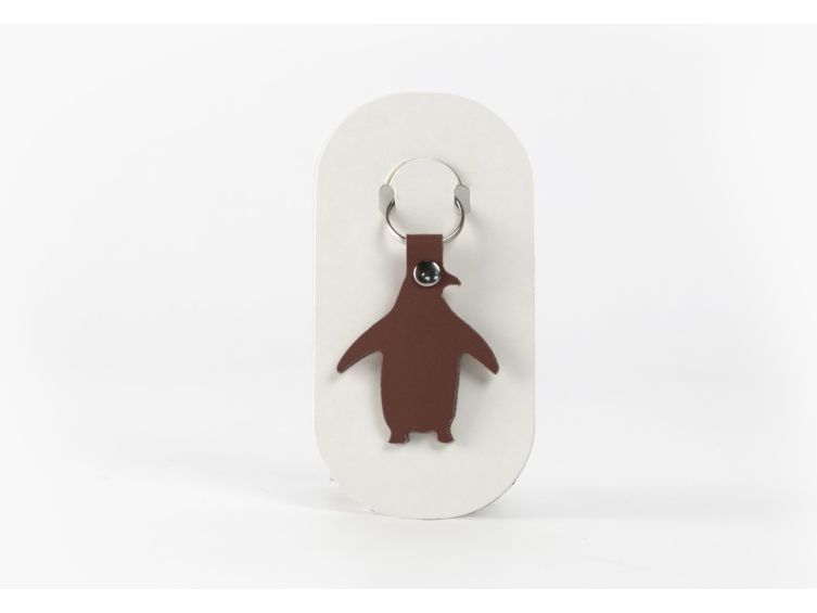 Porte-clé en cuir Pingouin - 03-058-01