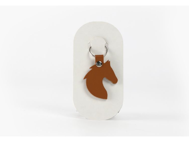 Porte-clé en cuir Tête de Cheval - 03-061-01